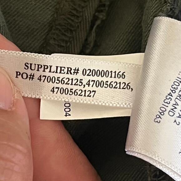 CHAPS Women's Green Wide Leg Zip Pants Tencel Cotton Size 8 Lightweight - Picture 5 of 6